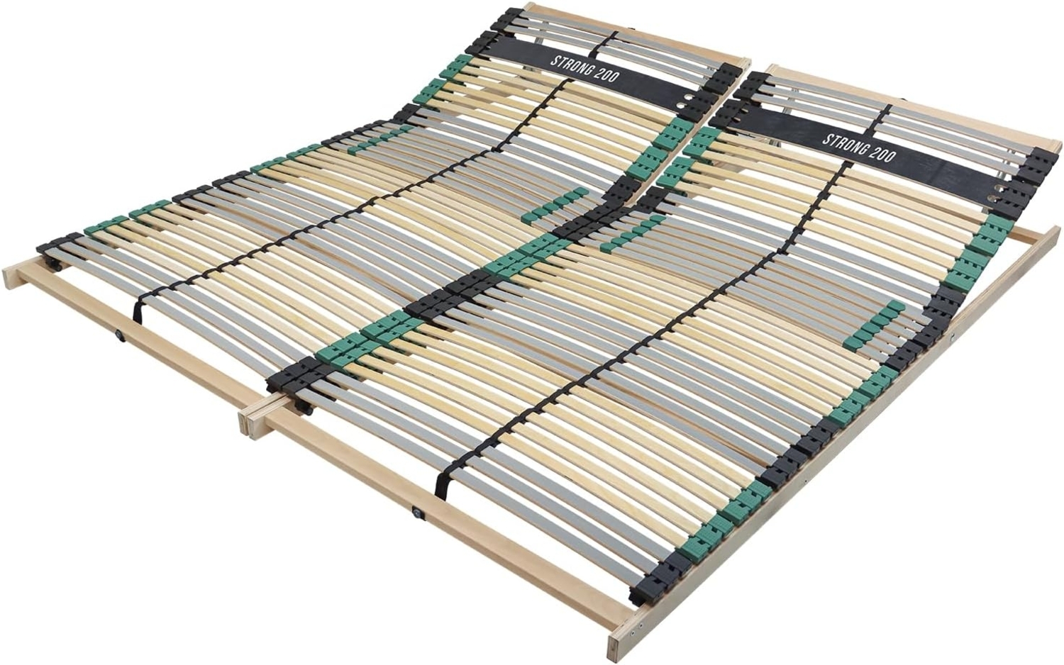 Sleepneo Extra Stabiler Premium Lattenrost 160x200, bis 200Kg belastbar, Kopfteil verstellbar, 42 Latten, 7 Zonen Lattenrost aus Buche und verstärkter Birke, Made in Germany Bild 1