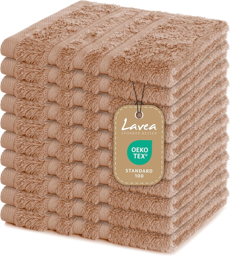 Lavea Seiftuch Elena, 30x30cm aus 100% Baumwolle, einzigartig weiche Seiftücher (Set, 10-St), ideal für die schonende Reinigung von Gesicht und Händen Bild 1