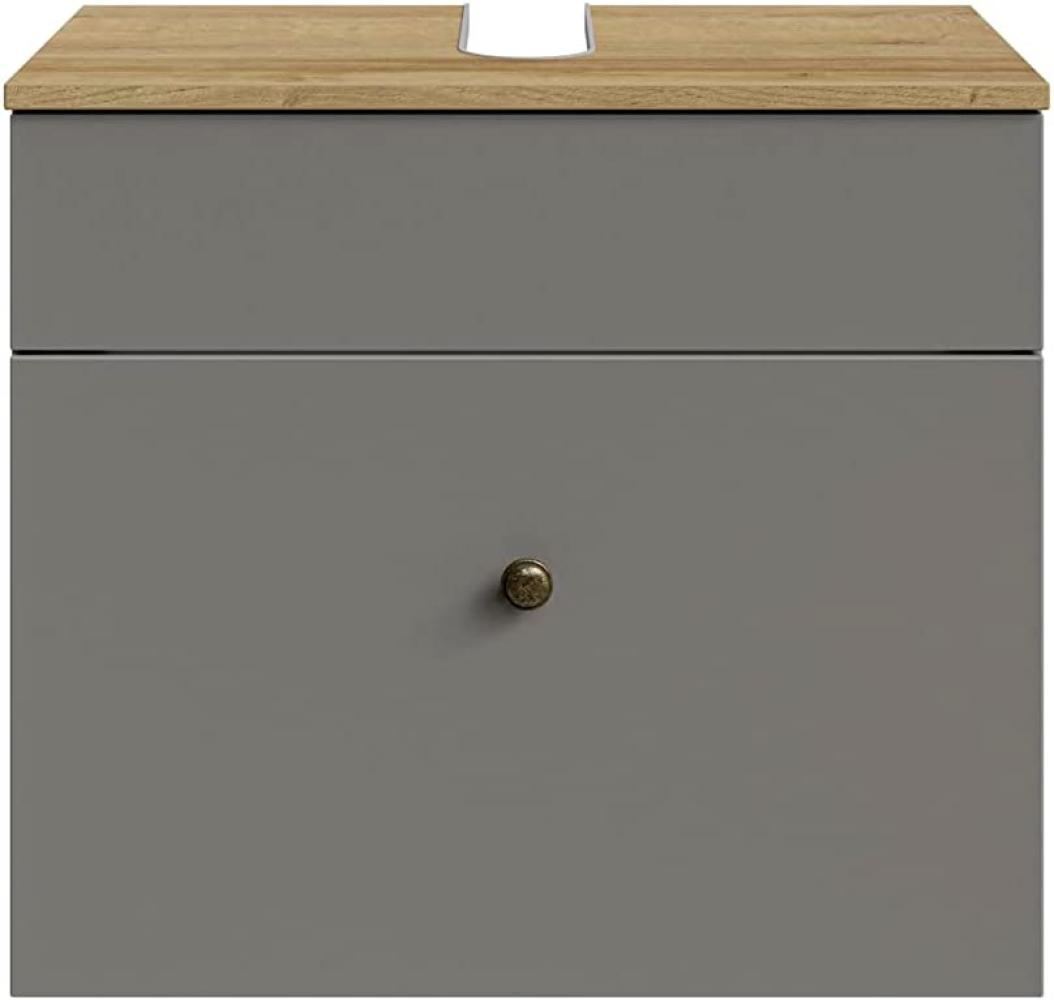 Pelipal Quickset 937 Waschbeckenunterschrank, Holzwerkstoff, Quarzgrau Matt, 53x60x33 cm Bild 1