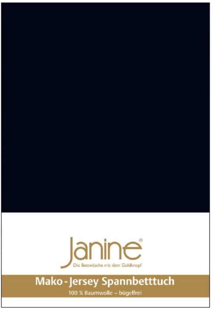 Janine Mako Jersey Spannbetttuch Bettlaken 180 - 200 x 200 cm OVP 5007 98 schwarz Bild 1