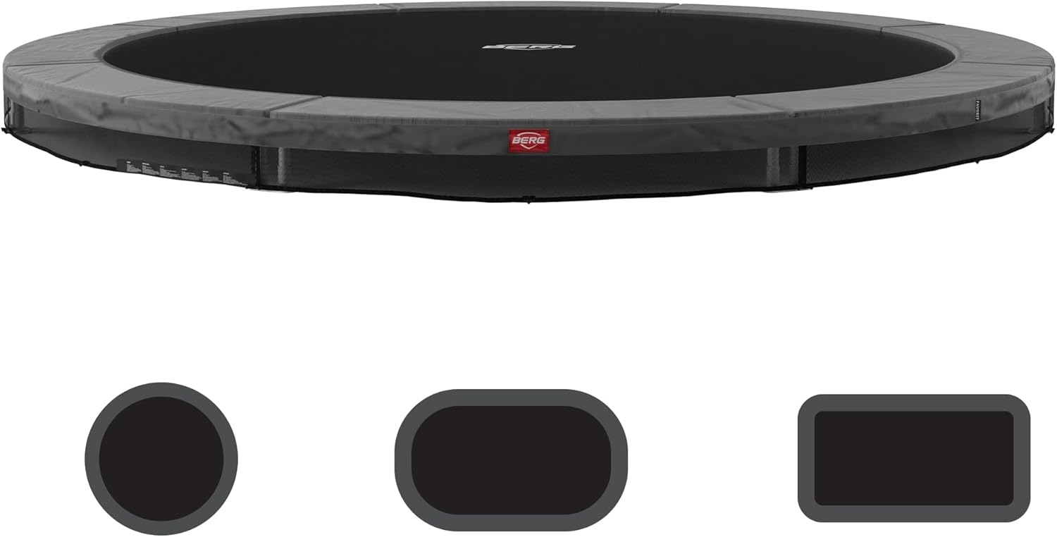 BERG Trampolin InGround rund 380 cm grau ohne Netz Favorit Sports Bild 1