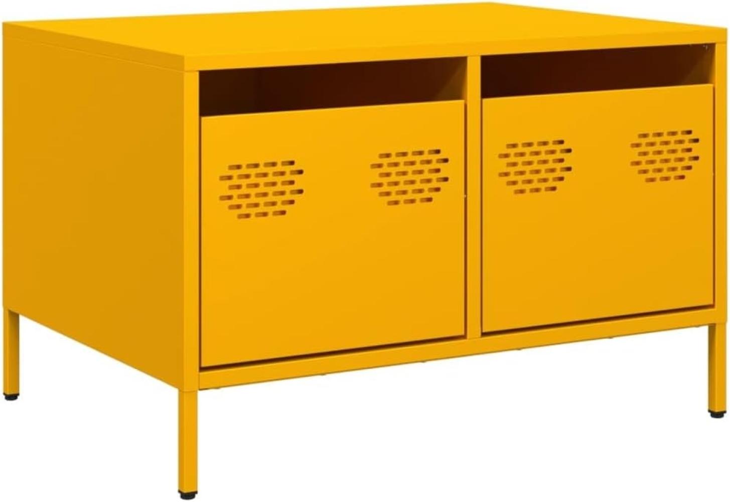 TV-Schrank Senfgelb 68x50x43,5 cm Kaltgewalzter Stahl 851241 Bild 1