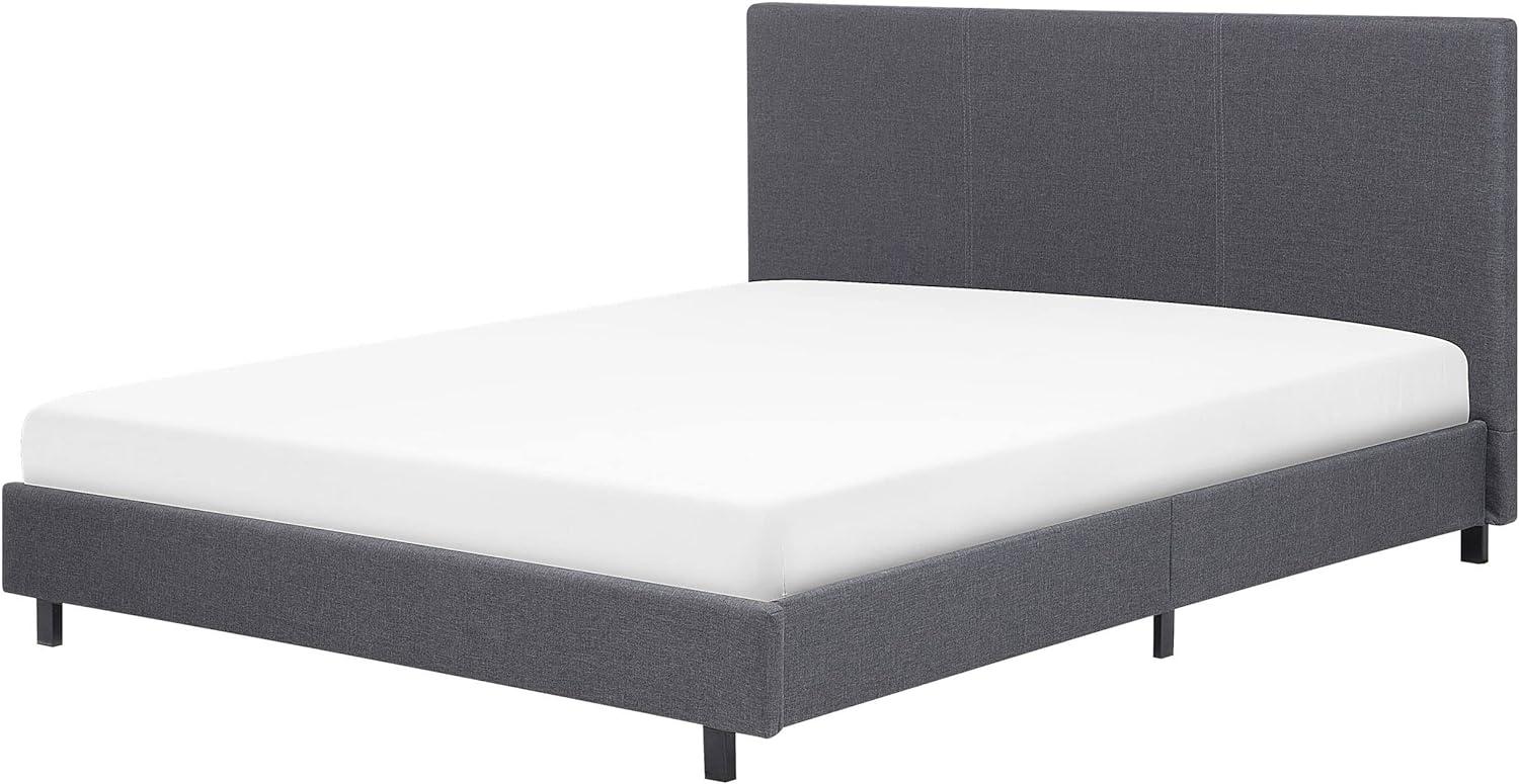 Wasserbett Leinenoptik grau 160 x 200 cm ALBI Bild 1