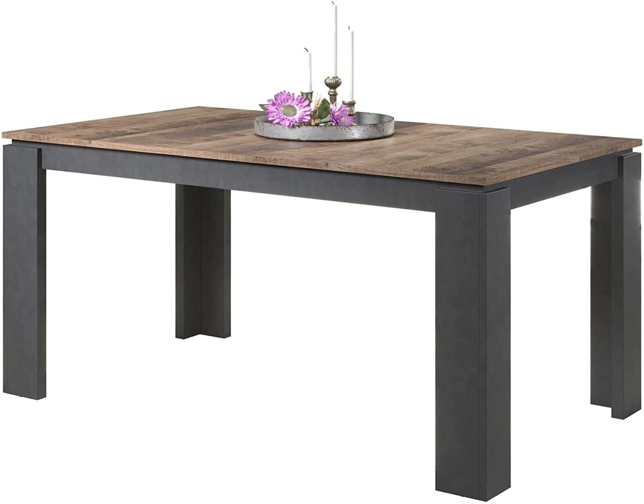 Esstisch Universal | Eiche Tabak / Matera grau | ausziehbar | 160 (200) x 90 Bild 1
