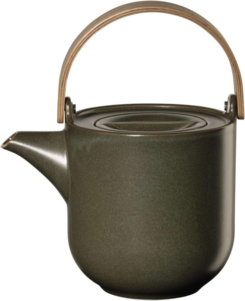 ASA Selection coppa nori Teekanne mit Holzgriff, Tee Kanne, Porzellan, Grün, 1 L, 19370192 Bild 1