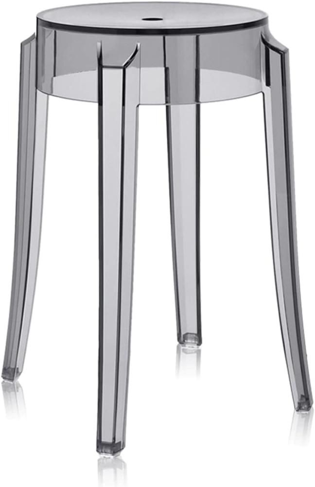 Kartell Charles Ghost, Hocker Small, H. 46 cm, Fumé, 2er-Satz Bild 1