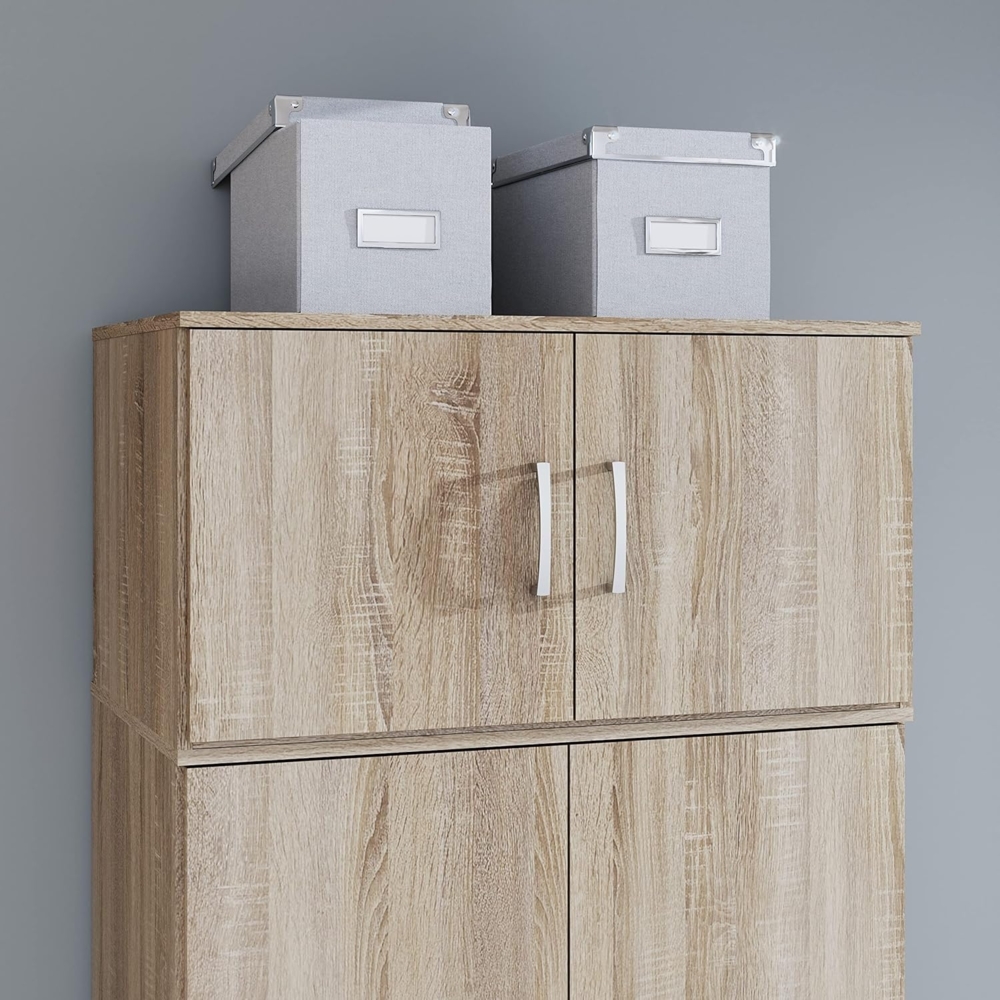 FORTE Niko Aufsatz mit 2 Türen, Holzwerkstoff, Sonoma Eiche, 43 x 82 x 53 cm Bild 1