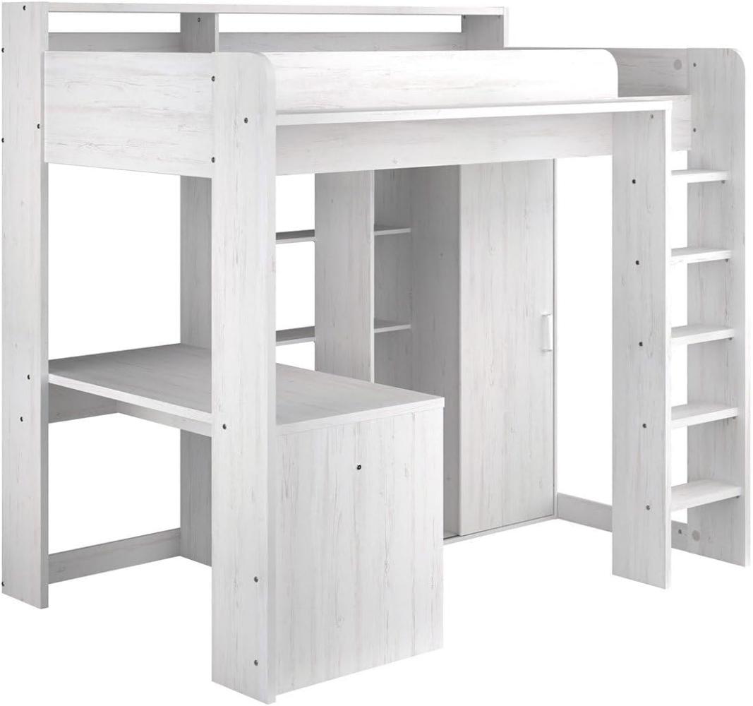 Parisot Hochbett »Higher«, inkl. Schrank und Schreibtisch Jugendzimmer Bett Hochbett Etagenbett Bild 1