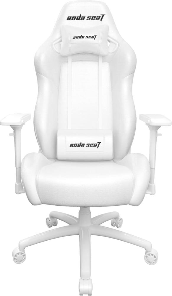 Anda Seat Soft Kitty Pro Gaming Stuhl Weiß - Premium Leder Gaming Chair, Ergonomischer Bürostuhl mit Unterstützung der Lendenwirbelsäule und Kissen - Gamer Stuhl für Erwachsene und Jugendliche Bild 1