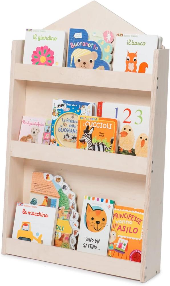 Dotty Natural Haus Bücherregal Montessori Multiplex 60x95x13cm Natur Bild 1