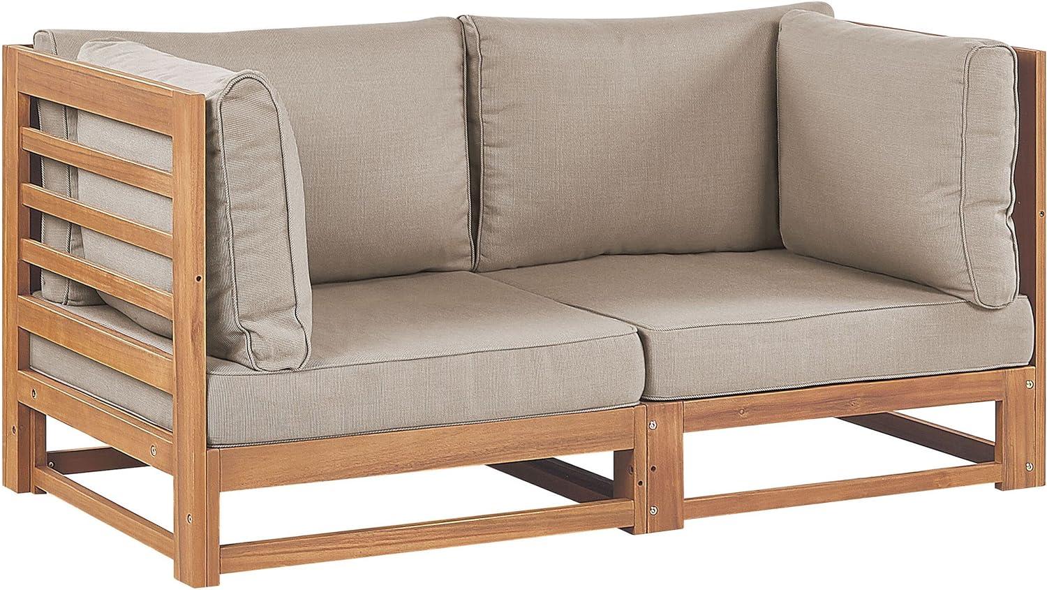 Gartensofa TRANI FSC® zertifiziertes Akazienholz Heller Holzfarbton Bild 1