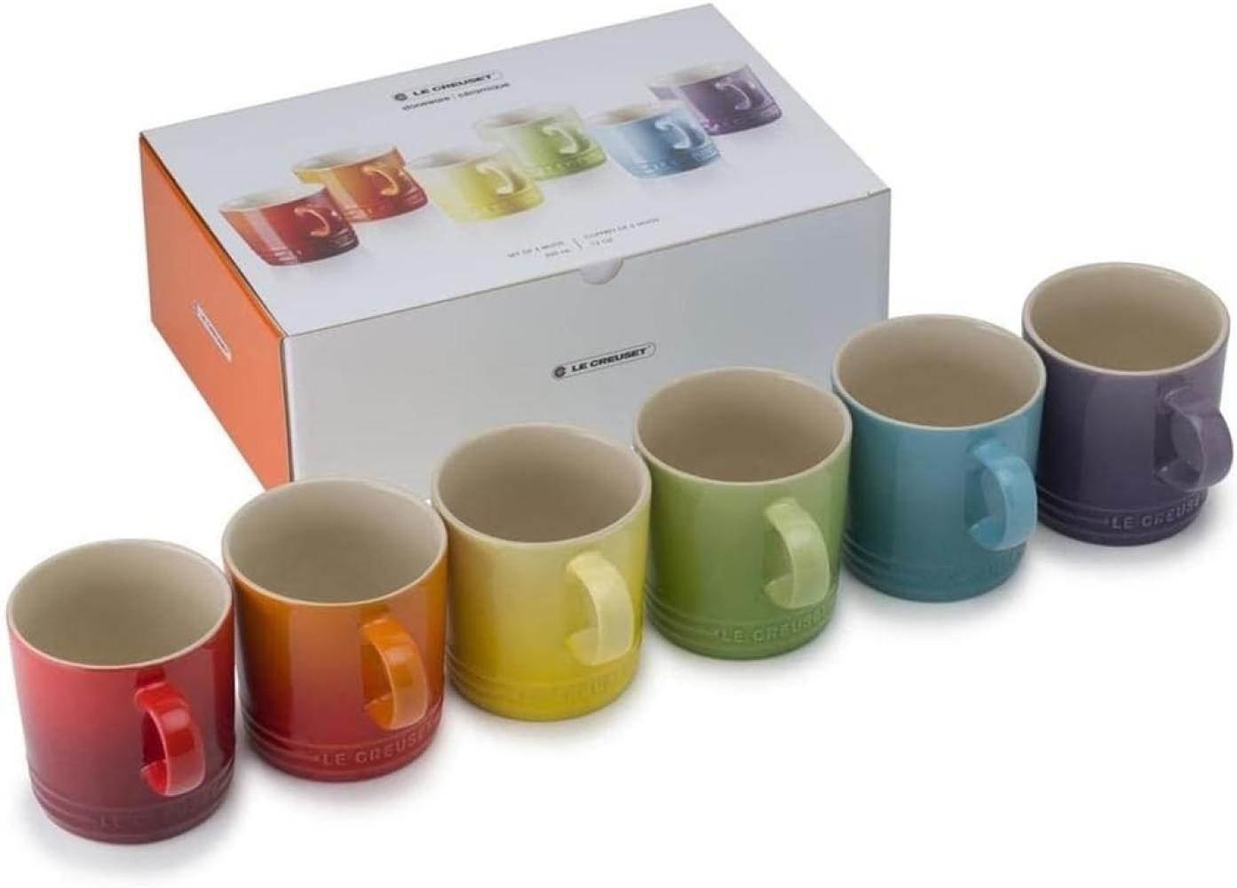 Becher 350ml 6er Set Regenbogen Poterie Le Creuset Becher - Backofen geeignet, Spülmaschinenfest Bild 1