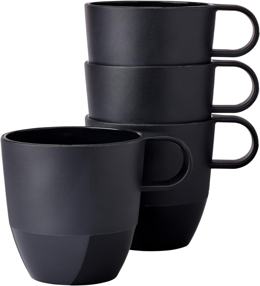 Mepal SILUETA Henkelbecher 300 ml 4er Set Nordic Black Bild 1