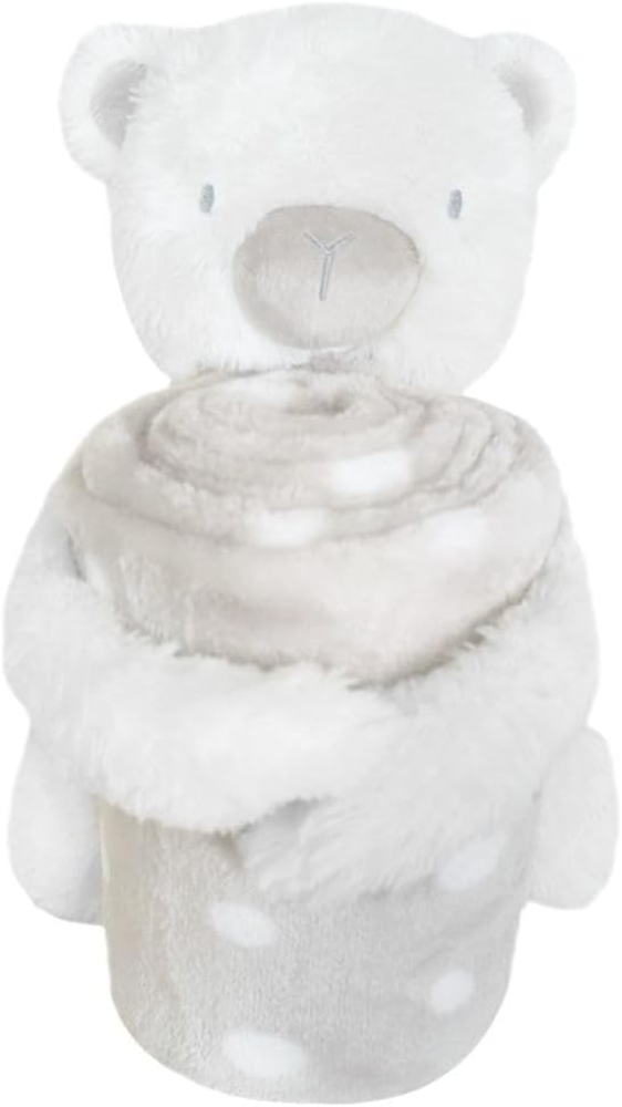 Kikkaboo Babydecke 2 in 1 Geschenkset Kuscheltier 25 cm Kuscheldecke 100x70 cm beige Bild 1