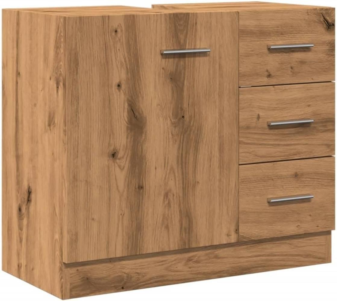 Waschbeckenschrank Artisan-Eiche 63x30x54 cm Holzwerkstoff 858324 Bild 1