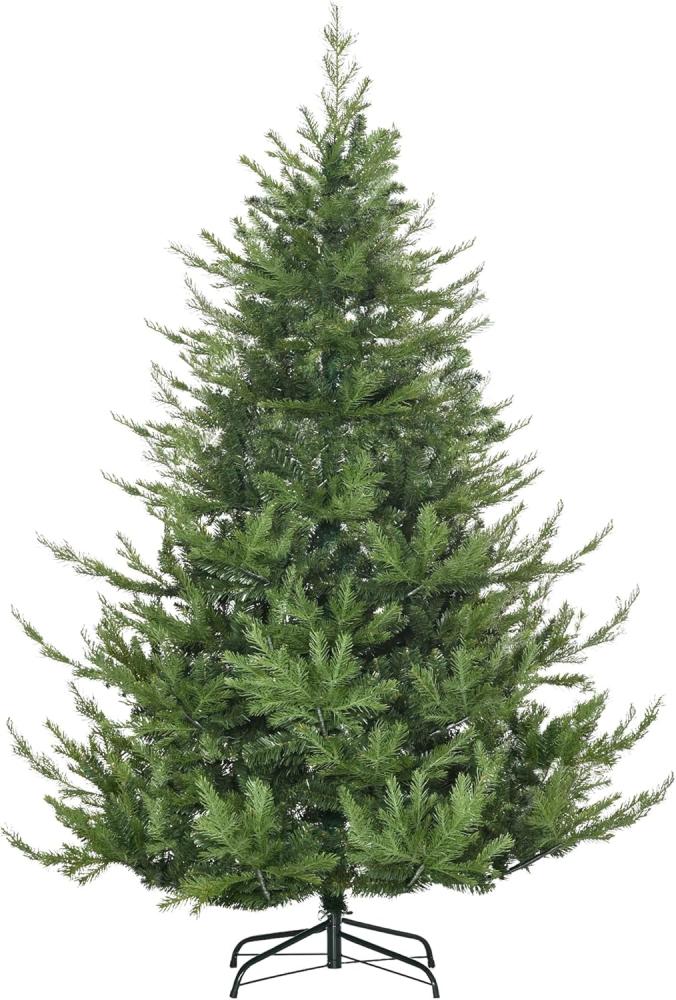 HOMCOM Künstlicher Weihnachtsbaum Kunsttanne, realistisches Aussehen, schneller Aufbau, Künstlich, Beschneite Optik Bild 1