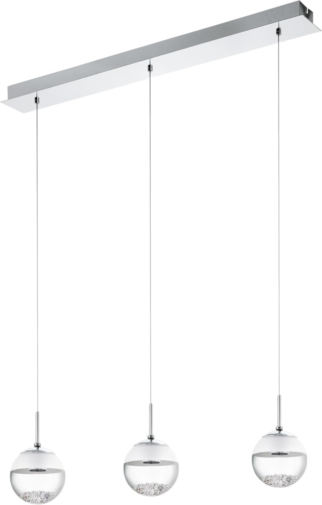 Eglo 93784 LED Pendelleuchte MONTEFIO 1 chrom, LED max. 3X5W Länge: 87cm Bild 1