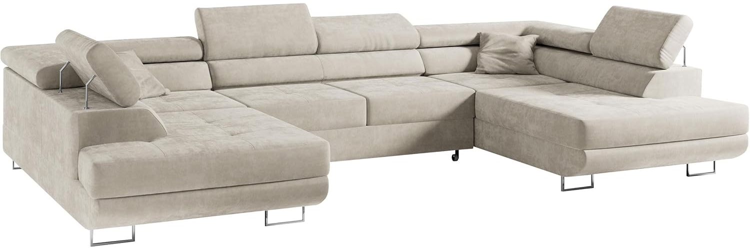 MKS MÖBEL Ecksofa GUSTAW U, Set, Wohnzimmer - Wohnlandschaft, U-Form Couch mit Schlaffunktion Bild 1