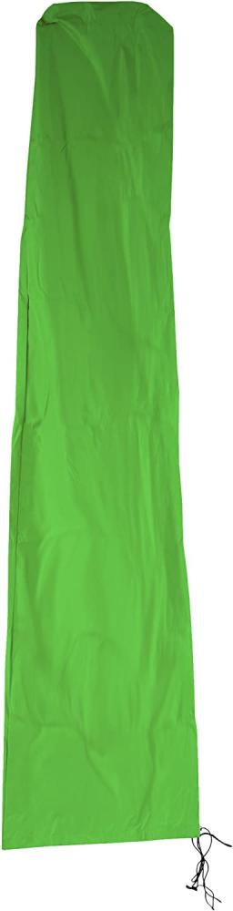 Schutzhülle HWC für Ampelschirm bis 4,3 m (3x3 m), Abdeckhülle Cover mit Reißverschluss ~ grün Bild 1
