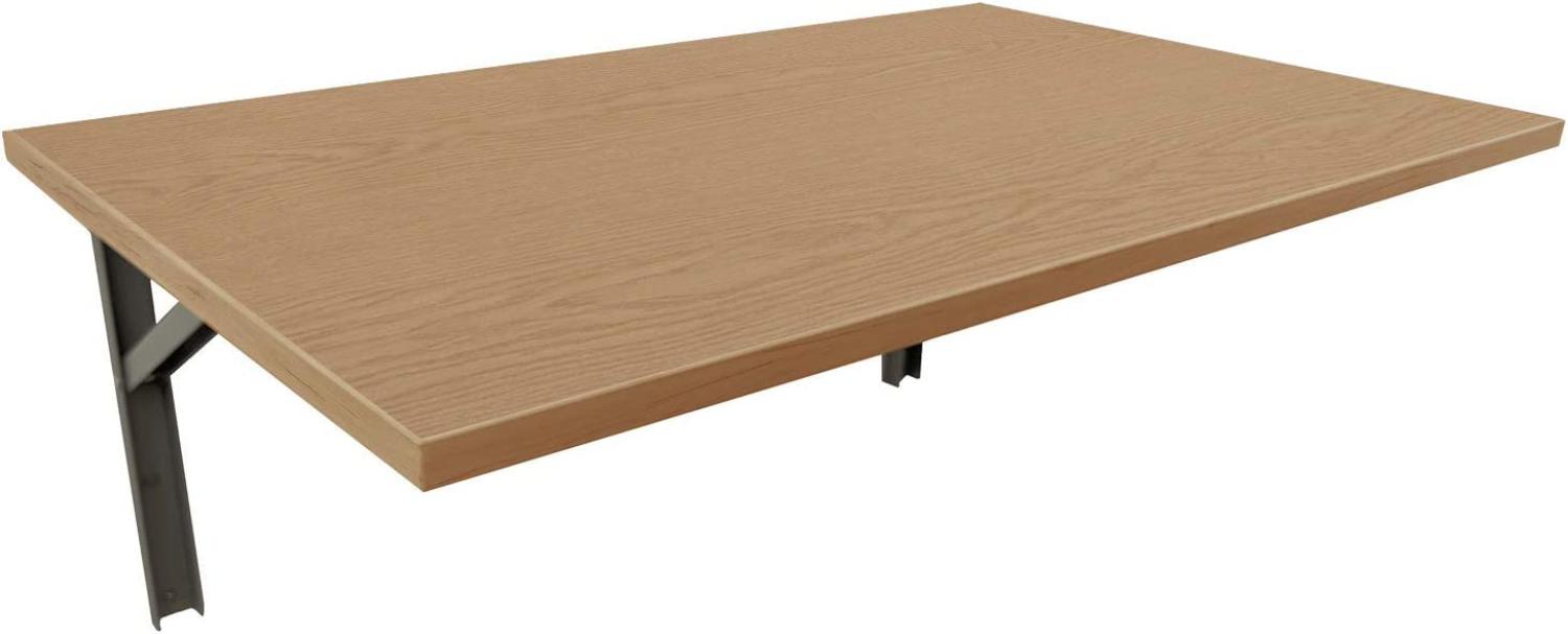 mikon 70x40 Wandtisch Wandklapptisch Küchentisch Schreibtisch Esstisch Klapptisch Esstisch Wandtisch Küchentisch Schreibtisch Kinderschreibtisch Bartisch Computertisch | Helle Eiche Bild 1