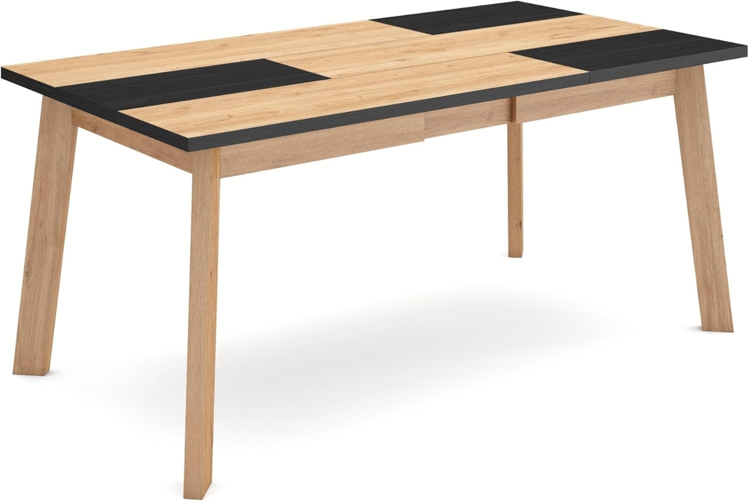 Skraut Home | Esszimmertisch | Küchentisch, Esstisch | 170 | Für 8 Gäste | Hölzerne Beine | Moderner Stil | Eiche Schwarz Bild 1