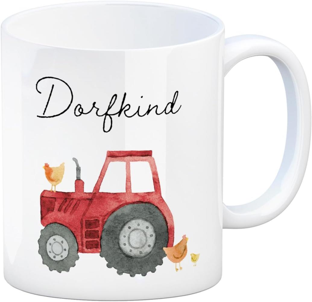 speecheese Tasse Dorfkind roter Traktor Kaffeebecher Bild 1