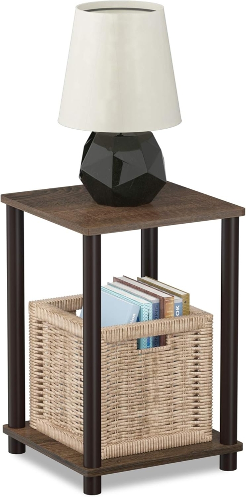 Furinno Haydn Beistelltisch, Holz, Walnuss/Braun, 34. 04x34. 04x50. 8 cm Bild 1