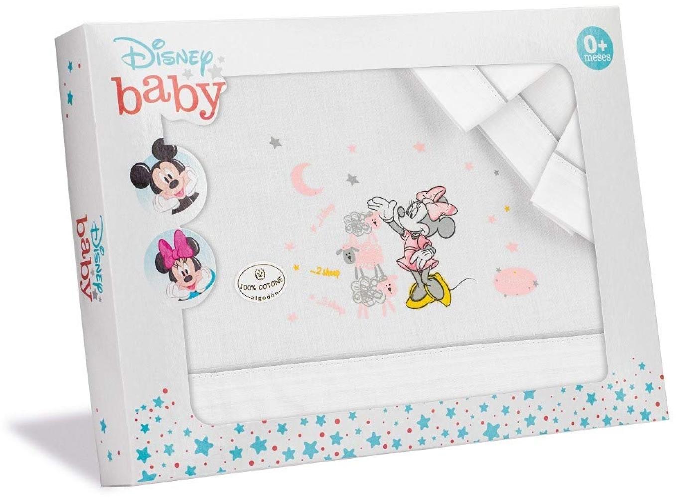 Interbaby MN007-18 3 Stück Bettwäschen Bett 70X140 Disney Minnie Mouse Weiss/Grau. Bild 1