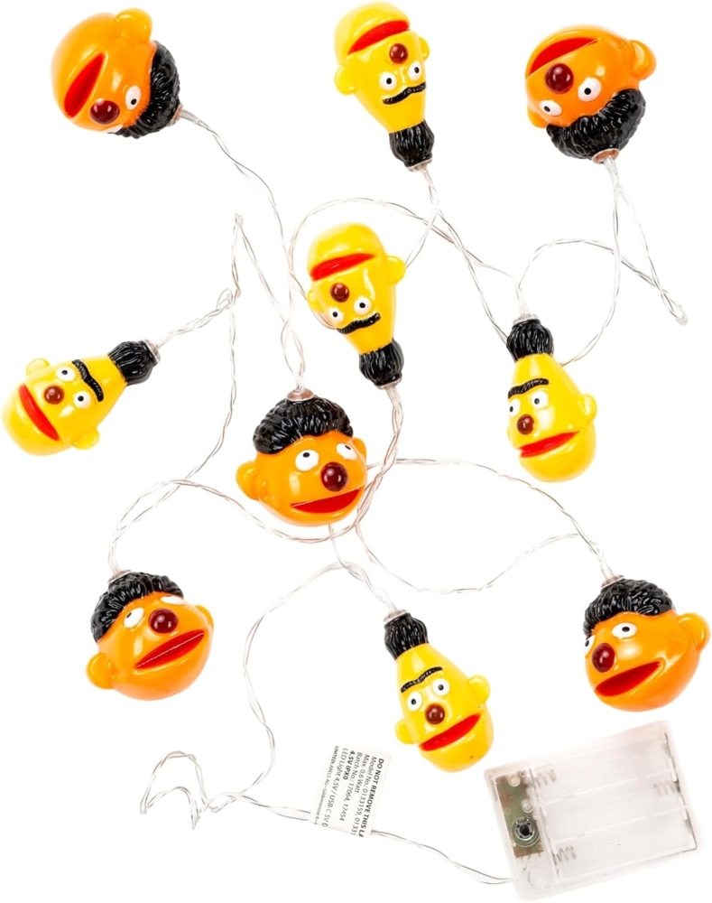 United Labels® LED-Lichterkette Ernie & Bert LED Lichterkette 2m 10 LEDs warmweiß batterie innen Bild 1