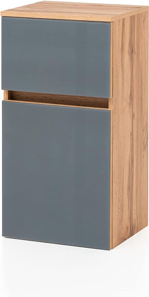 Unterschrank >Oulu< in Glas Grau - 40x79x35cm (BxHxT) Bild 1