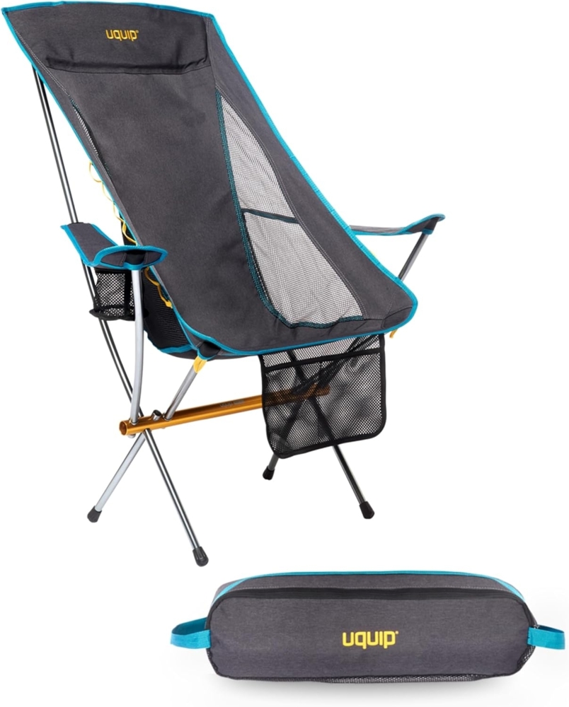 Uquip Campingstuhl Infinity Lounger I Leichter Faltbarer Klappstuhl mit 120 kg Traglast I kompakter Faltstuhl aus Aluminium I tragbarer Outdoor-Stuhl für Camping, Wandern, Radtouren & Festivals Bild 1