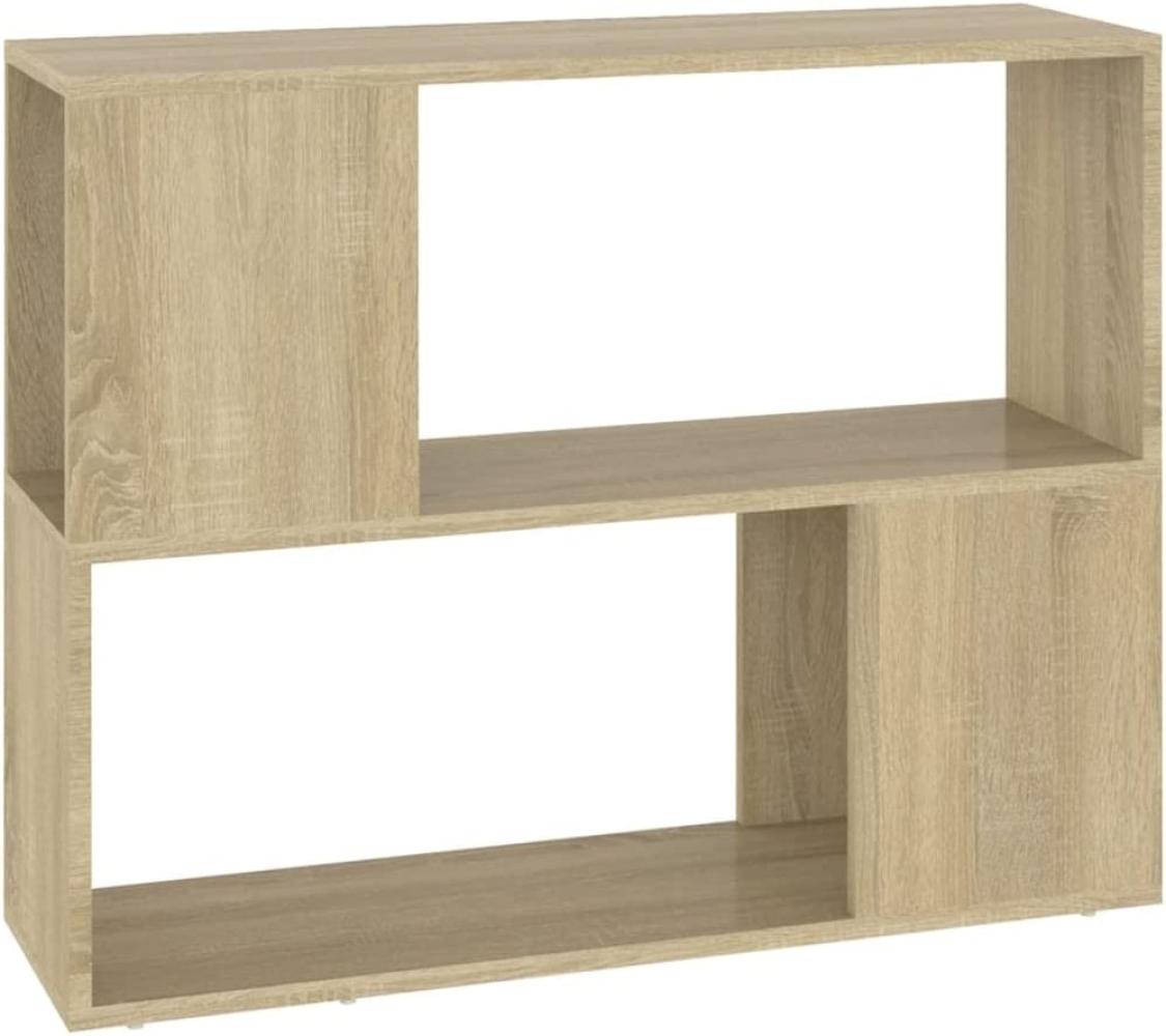 vidaXL TV-Schrank Sonoma-Eiche 80x24x63 cm Spanplatte Bild 1