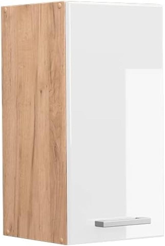 Vicco Küchenschrank Küchenzeile R-Line, Weiß Hochglanz, Hängeschrank 30 cm Bild 1