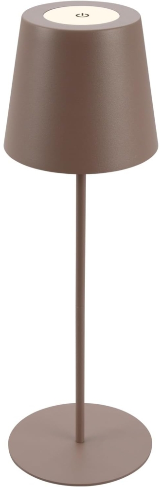 BRILONER - LED Tischlampe kabellos mit Touch, dimmbar in Stufen, höhenverstellbar, Nachttischlampe, Leselampe, LED lampe, Campinglampe, Tischleuchte, Akku Lampe, Outdoor Lampe, 36x10,5 cm, Umbrasand Bild 1