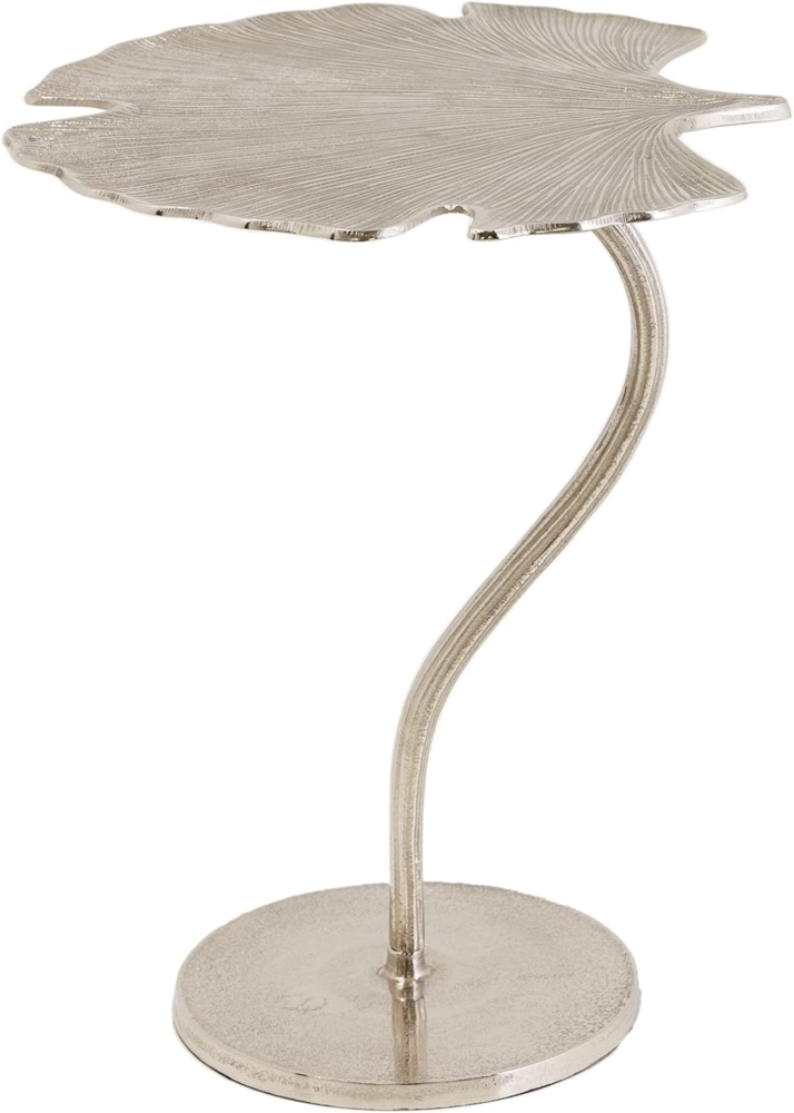 riess-ambiente Beistelltisch GINKGO LEAF 55cm silber (Einzelartikel, 1-St), Wohnzimmer · Metall · Handarbeit · Boho Bild 1