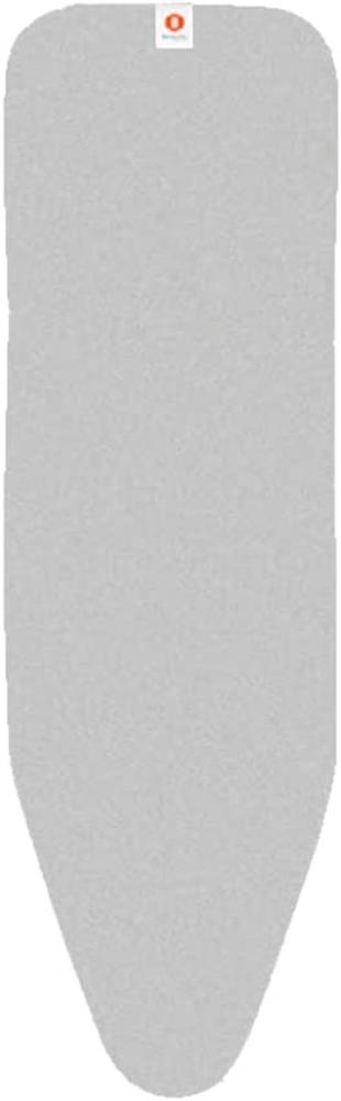 Brabantia Bügelbrett Bezug, Bügelbezug, Bügeltischbezug, Bügelbrettbezug, Baumwolle metallisiert & 2mm Schaumstoff, mit Kordelzug, Größe B, 124 x 38 cm, Silber, 317705 Bild 1