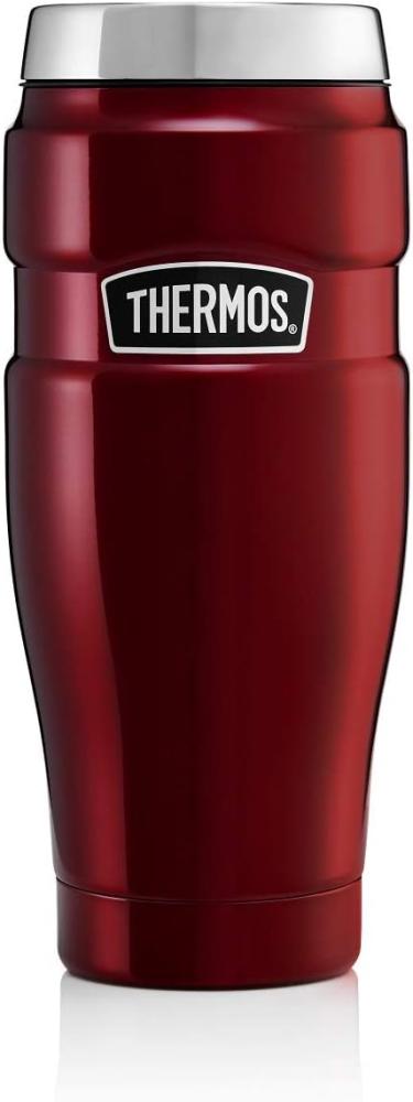 Thermos King Reise-Thermobecher, Edelstahl, 470 ml, Cranberry Red, 0,47 l Bild 1