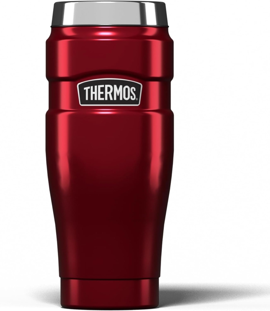 Thermos King Reise-Thermobecher, Edelstahl, 470 ml, Cranberry Red, 0,47 l Bild 1