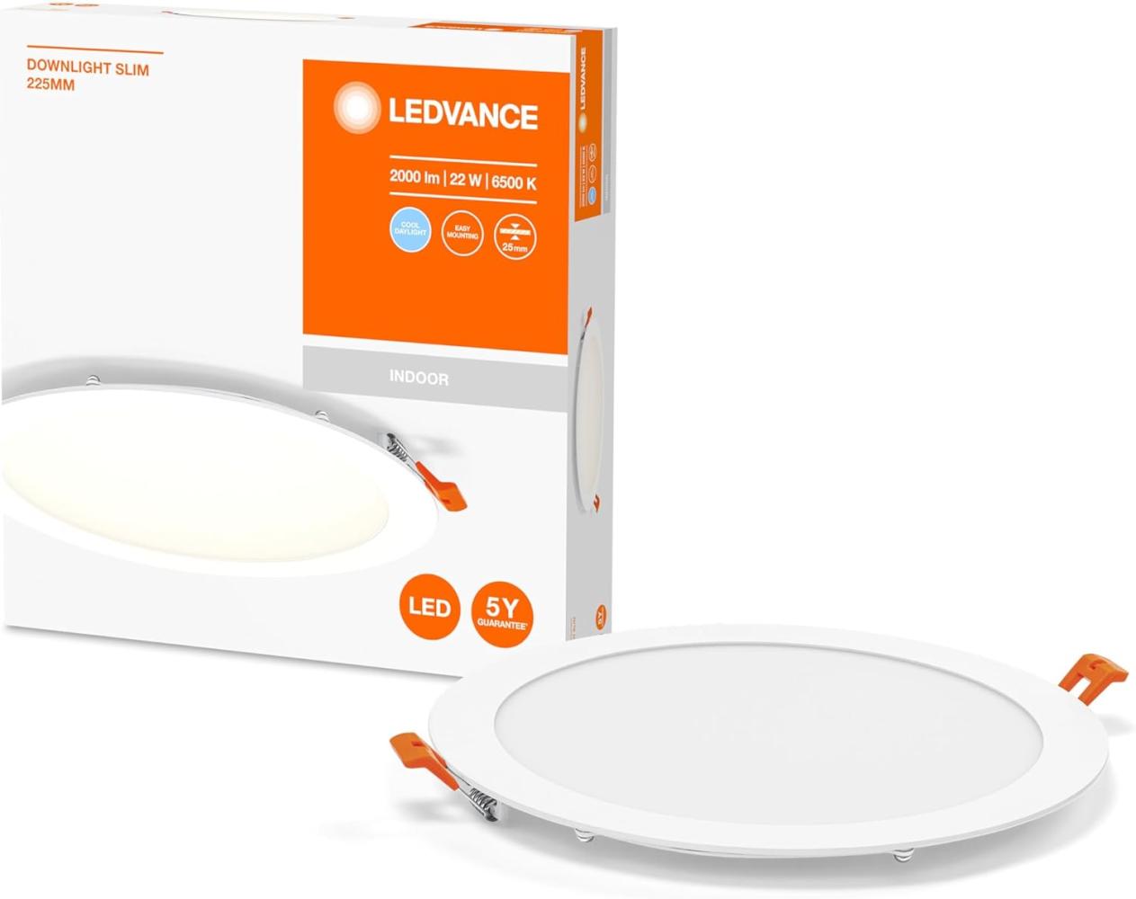 LEDVANCE RECESS SLIM DOWNLIGHT 225mm 22W 6500K Bild 1