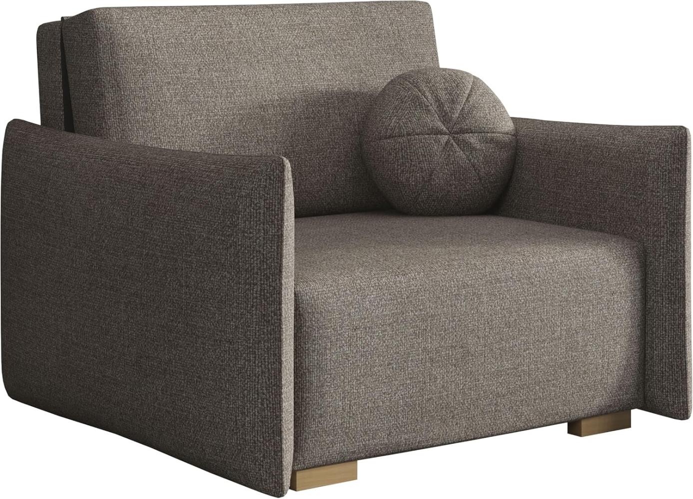 Sofa Viva Glov I mit Schlaffunktion, einsitzer Schlafsofa mit Bettkasten (Farbe: Soul 04) Bild 1