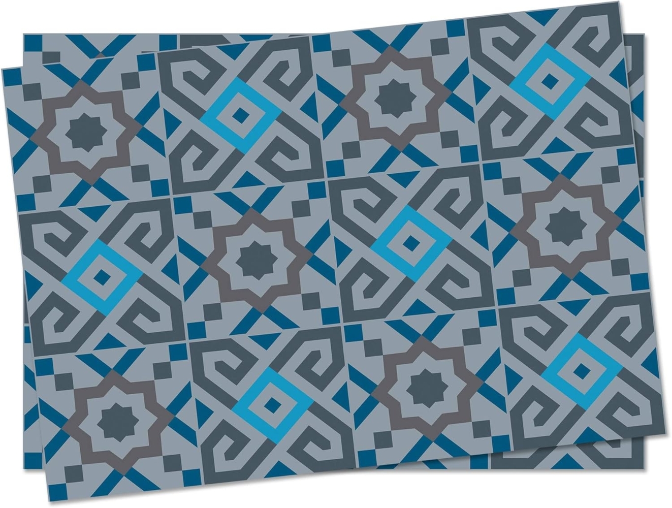 Doge Milano Set aus 2 rechteckigen Tischsets, 100% Made in Italy, Amerikanische Tischsets mit Digitaldruck, rutschfest und waschbar, Geometrisches Muster - Toby, 40x30 cm Bild 1