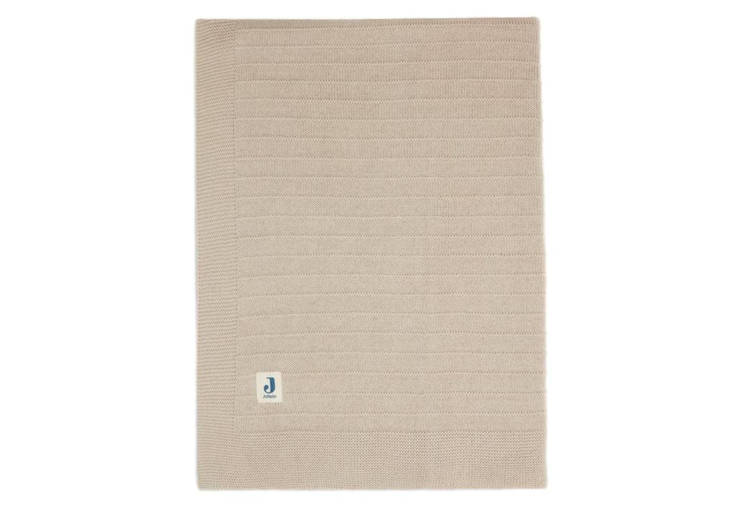 Jollein Pure Knit Babydecke Nougat 75 x 100 cm Beige Bild 1