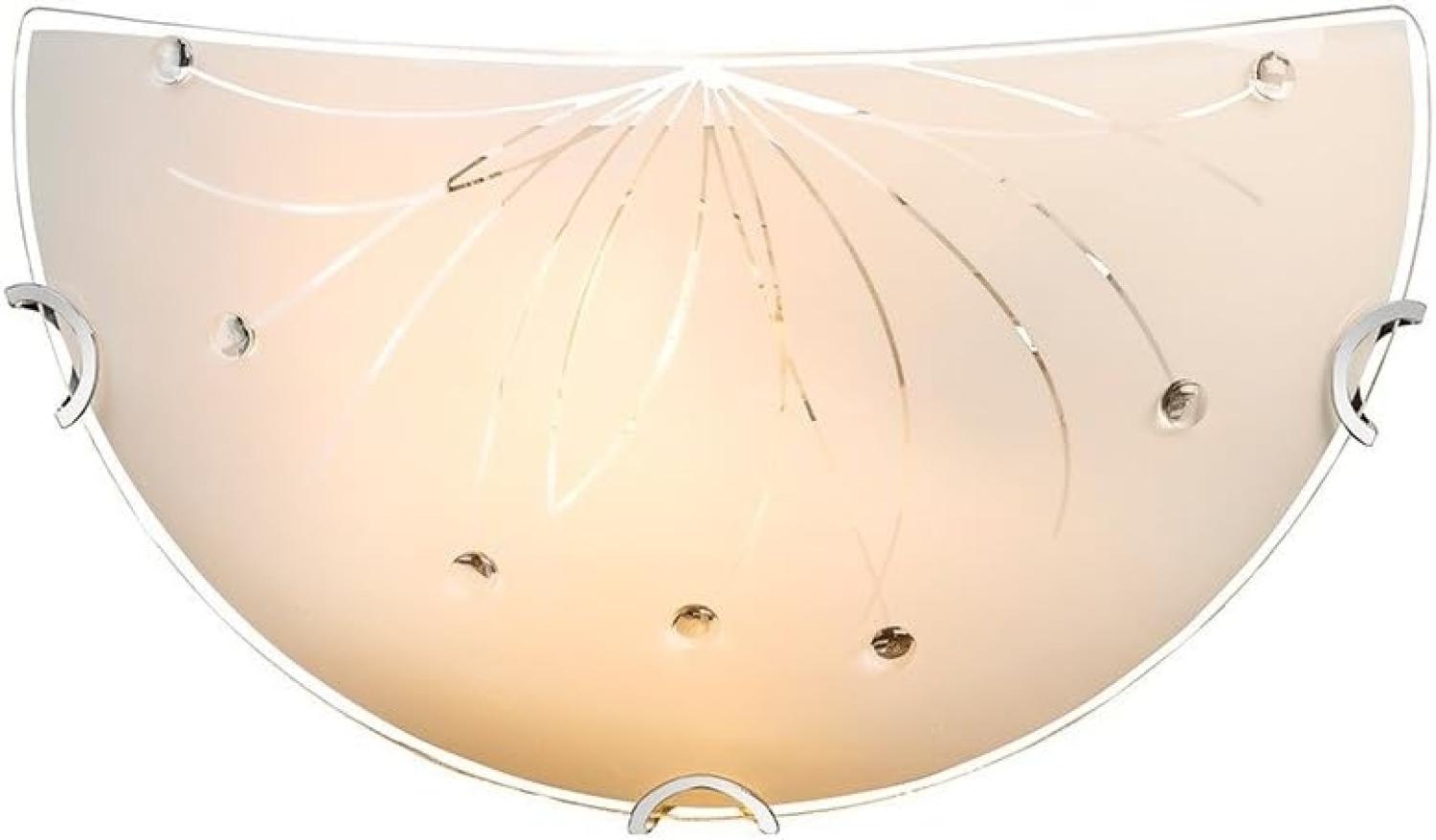 GLOBO Wandleuchte Innen Halbrund Wohnzimmer Wandlampe Schlafzimmer Glas 40402W Bild 1