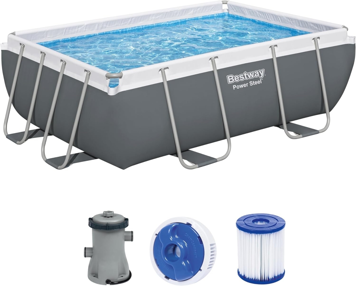 Bestway Frame Pool Set 282 x 196 x 84 cm, 56629 Bild 1