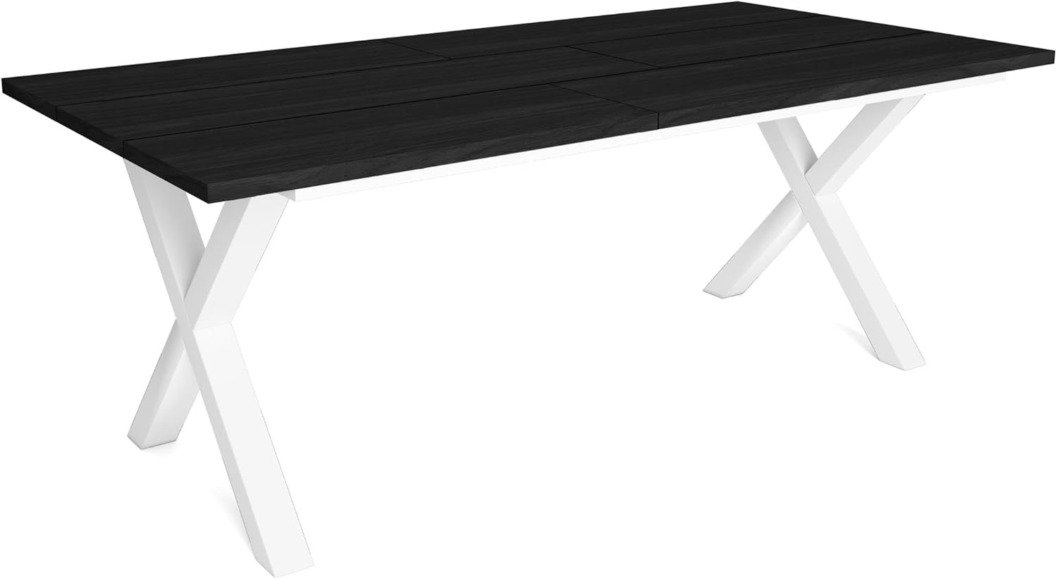 Skraut Home - Esstische | 10 Personen | 200 | Robust und stabil Dank Seiner Struktur und solide Beine | Ideal für Familienversammlungen | Schwarz | Industrielles Stil Bild 1