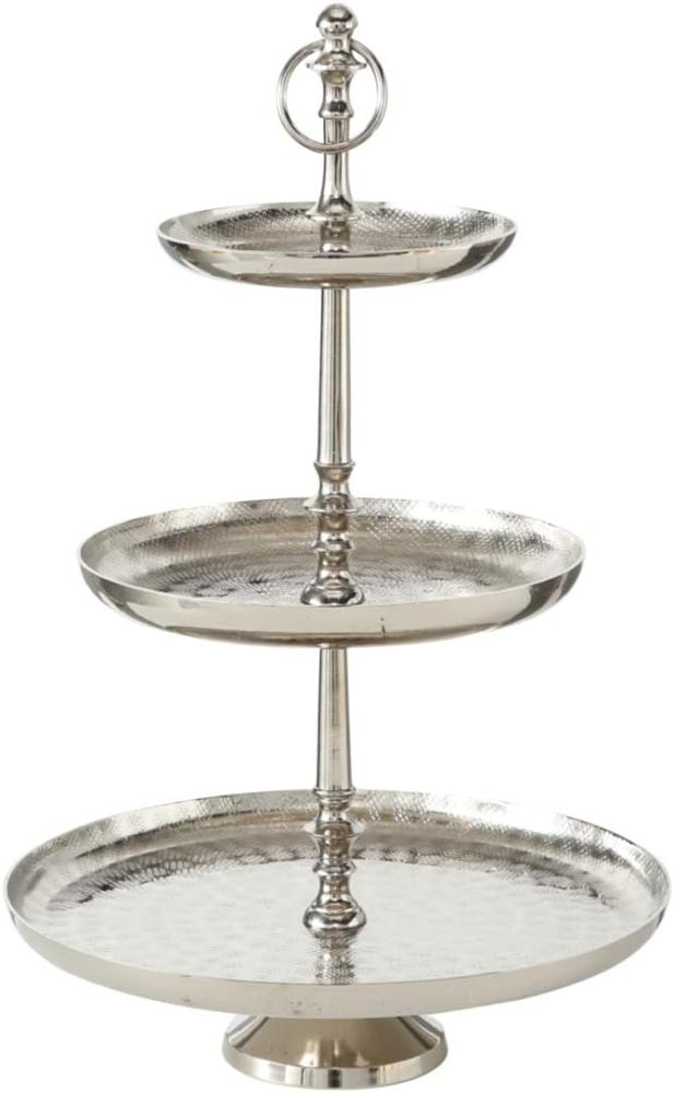 BOLTZE Deko-Etagere Detroit Aluminium 3 Ebenen 48cm Ø31cm Bild 1