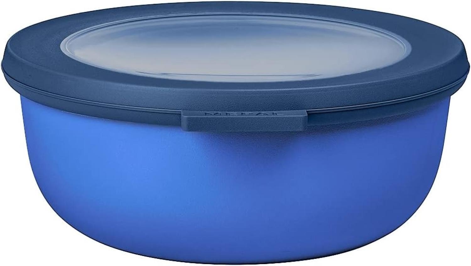 Mepal - Multi Bowl Cirqula Round - Vorratsdose mit Deckel - Geeignet als Luftdichte Aufbewahrungsbox für den Kühlschrank, Mikrowellengeschirr & als Frischhaltedosen - 750 ml - Vivid blue Bild 1