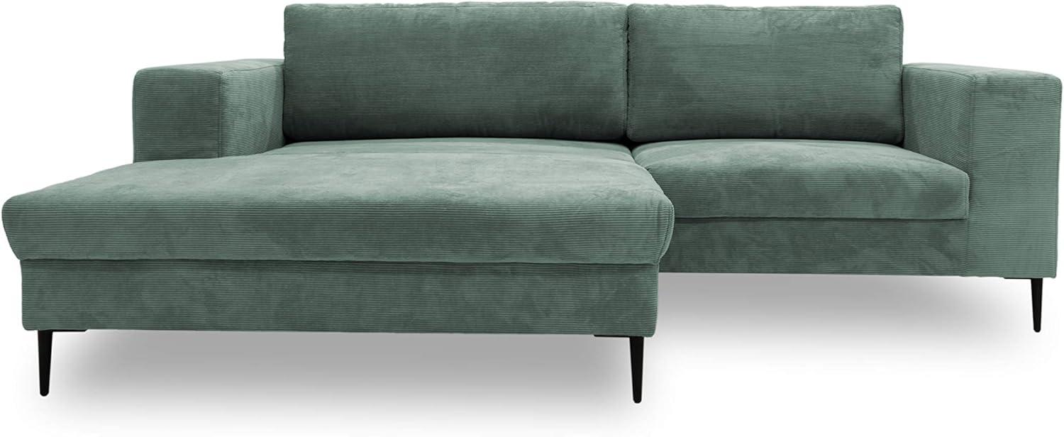 DOMO. collection Modica Ecksofa, moderne L-Form Eckcouch, Sofa Eckgarnitur, türkis, 244x173x83 Bild 1