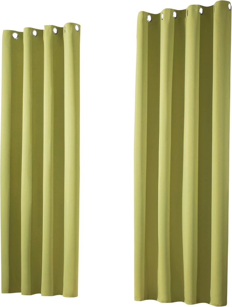 heimtexland Verdunkelungsvorhang Thermo Verdunkelungsgardinen Ösenschal Vorhänge (2 St), Ösen, verdunkelnd, Verdunkelungsstoff, blickdicht, Sonnenschutz, Verdunklung, Kälteisolierung, Schalldämmung Bild 1