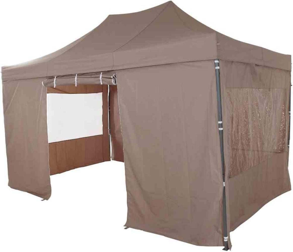 SIENA GARDEN Allrounder Pavillon Faltpavillon 300 x 450 cm rechteckig taupe Bild 1